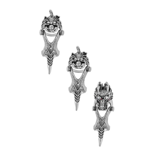 IMIKEYA 3 Stück Stylische Herren Fingerringe Retro Vollfinger Ringe mit Drachenkopf Design Langlebig Modisch für Streetwear und Festival Looks Geeignet IMIKEYA 3 Stück Stylische Herren Fingerringe Retro Vollfinger Ringe mit Drachenkopf Design Langlebig Modisch für Streetwear und Festival Looks Geeignet von IMIKEYA