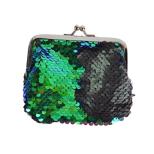 IMIKEYA 3 Stück Teiliges Mini Portemonnaie mit Modischen Meerjungfrau Pailletten Kleine Geldbörse für Mädchen Stylische Münztasche Grün Schwarz Rosa Silber und Blau Robust und Funkelnd von IMIKEYA