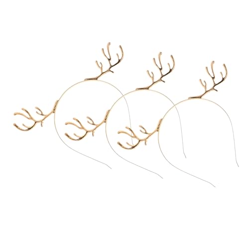 IMIKEYA 3 Stück Teiliges Rentier-geweih Haarreif Glitzernde Hirschgeweihe Festliches Haaraccessoire für Mädchen Leichter Kopfschmuck für Weihnachten Cosplay Halloween und Winterfeiern von IMIKEYA