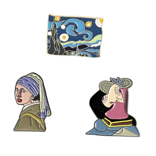 IMIKEYA 3stücke Gemälde Brosche Anzug Brosche Kragen Corsage Rock Emaille Revers Für Alltag Party Hochzeit Weihnachten Geburtstag von IMIKEYA