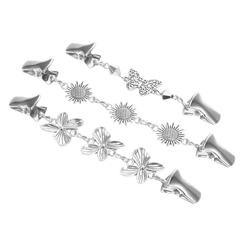 IMIKEYA 3 Stück Teiliges Vintage Cardigan Clips mit Blumenbroschen Dekorative Strickjacken und Schal Clips für Damen Retro Vielseitige Modeschmuck Accessoires von IMIKEYA