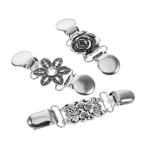 IMIKEYA 3 Stück Teiliges Vintage Strickjacken Clips Set Vielseitige Pullover und Schal Verschlüsse Damen Kleidung Klammern für Kleider Cardigan und Tücher Robust und Stilvoll von IMIKEYA