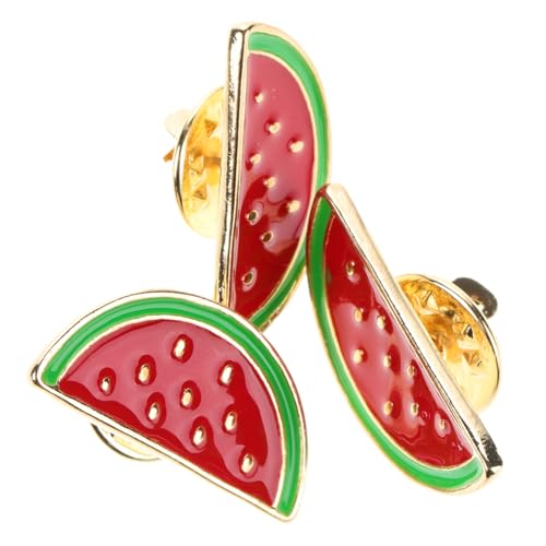 IMIKEYA 3 Stück Teiliges Wassermelonen Broschen Set Langlebigem Metall Kreative Anstecknadeln für Damen Vielseitige Schal und Cardigan Clips Bunte Schmuckakzente für Kleidung Taschen und von IMIKEYA