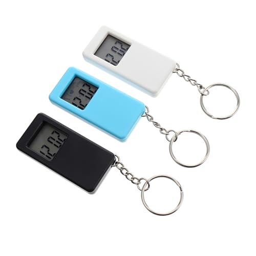 IMIKEYA 3 Stück Tragbare Schlüsselanhänger Uhren Kleine Digitale Taschenuhren für Präzise Zeitmessung Leicht und Praktisch für Schüler und Krankenschwestern von IMIKEYA