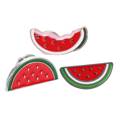 IMIKEYA 3 Stück Wassermelonen Broschen Teilig Kreative Anstecknadeln Leichtem Legierungsmetall Schmuck Clips für Damen Fixieren von Schals und Cardigans Vielseitige Accessoires für von IMIKEYA