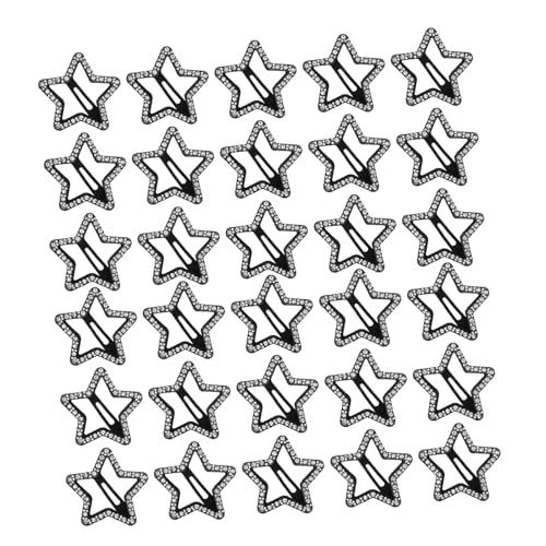 IMIKEYA 30stücke Stern-haarspangen Für Damen Mit Strasssteinen Hohl-stern-design Rutschfeste Haarnadeln Glitzerndes Styling-tool Accessoire Für Seitliche Frisuren von IMIKEYA