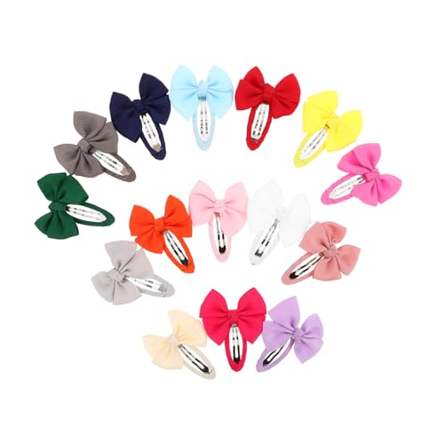 IMIKEYA 30 Stücke Bunte Haarschleifen-clips Für Junge Mädchen Rutschfeste Haarspangen Mit Druckknopf Haar-accessoires Für Junge Mädchen Und Für Partys Und Alltag von IMIKEYA