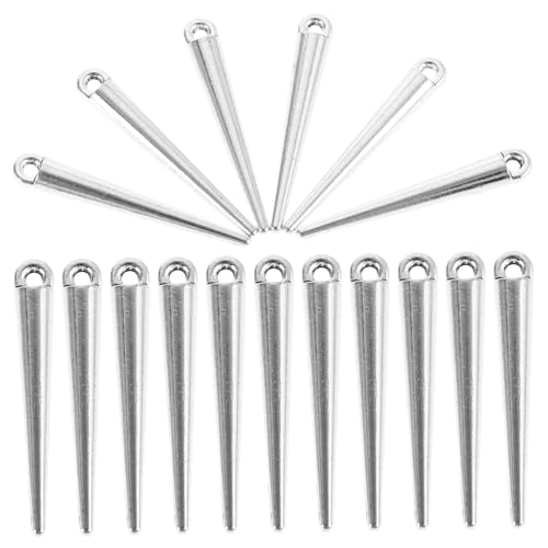 IMIKEYA 30 Stück Teiliges Vintage Metallanhänger Rautenförmige Drop Charms für DIY Schmuckherstellung Stilvolle Konische Anhänger für Halsketten Ohrringe und Bastelprojekte von IMIKEYA