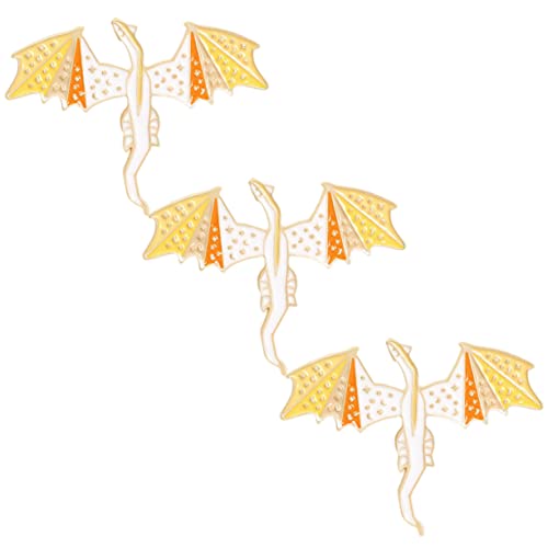 IMIKEYA 3stücke Dinosaurier-anstecknadel Aus Metall Dekorative Brosche Für Kleidung Taschen Schals Unisex Hochwertige Legierung Langlebig Und Robust von IMIKEYA