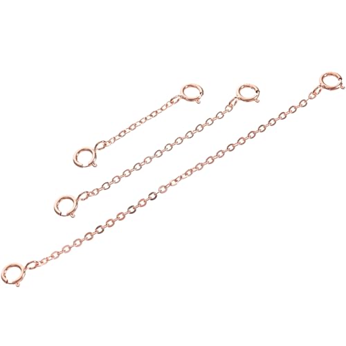 IMIKEYA 3Stücke Teiliges Halskette Extender Silber Verlängerungsketten für und Armbänder Rosegold Praktisch für DIY Schmuckgestaltung von IMIKEYA