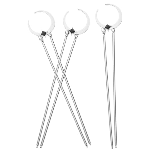IMIKEYA 3stücke Metall Haarstäbchen Lange Haarnadel Mond-design Vintage-haarstab Haar-accessoire Für Damen Und Mädchen von IMIKEYA