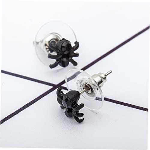 IMIKEYA 4 Paare Halloween Ohrstecker Kleine Spinne Form Kreative Ohrringe Damen Schmuck Halloween Party von IMIKEYA