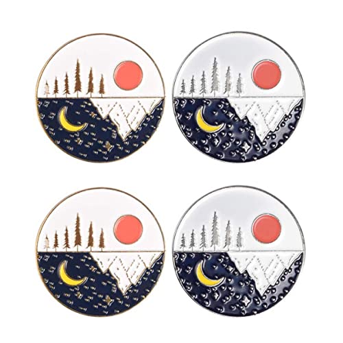 IMIKEYA 4stücke Sonnenmond-brosche Aus Legierung Damen-brosche Brustnadel Dekoration Kleidungsdekor Zubehör Für Damen Mädchen Junge von IMIKEYA