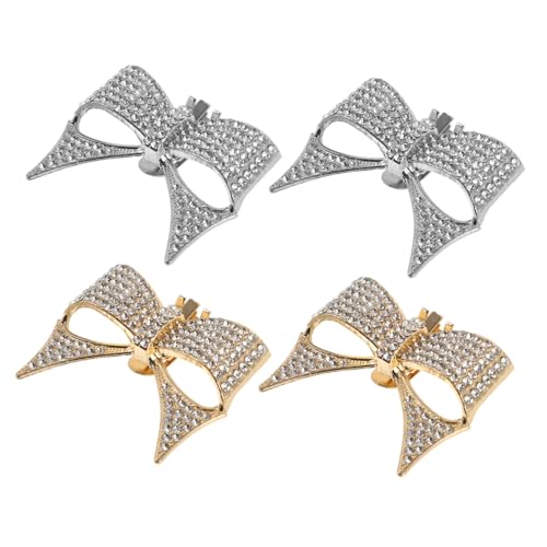 IMIKEYA 4 Stück Abnehmbare Strass Schuhclips für Damen Teiliges mit Eleganten Schleifen für Hochzeits und Abendmode Schuhschmuck und Dekorationen für High Heels von IMIKEYA