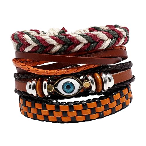 IMIKEYA 4 Stück Bohemia Style Geflochtenes Armband Teiliges Modisches Herren Armband Stylisches Handgelenkschmuck für Alltag Party Strand Dating IMIKEYA 4 Stück Bohemia Style Geflochtenes Armband Teiliges Modisches Herren Armband Stylisches Handgelenkschmuck für Alltag Party Strand Dating von IMIKEYA