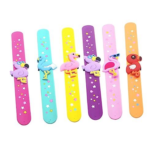 IMIKEYA 4 Stück Flamingo Design Silikon Snap Armbänder für Slap Armbänder Partygeschenk für Jungen und Hautfreundlich und Feiern und Veranstaltungen von IMIKEYA