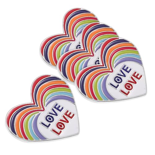 IMIKEYA 4 Stück Handgefertigte Regenbogen Herz Anstecknadeln aus Langlebiger Legierung Leichte Modische Broschen für Kleidung Rucksäcke Jacken Accessoire für Pride und Alltag IMIKEYA 4 Stück Handgefertigte Regenbogen Herz Anstecknadeln aus Langlebiger Legierung Leichte Modische Broschen für Kleidung Rucksäcke Jacken Accessoire für Pride und Alltag von IMIKEYA