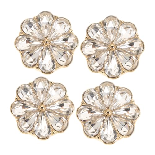 IMIKEYA 4 Stück Manschettenknöpfe für Damen Blusen mit Funkelnden Strasssteinen Modische Blumen designs aus Langlebiger Legierung Elegante Schmuckaccessoires für Business Formelle von IMIKEYA