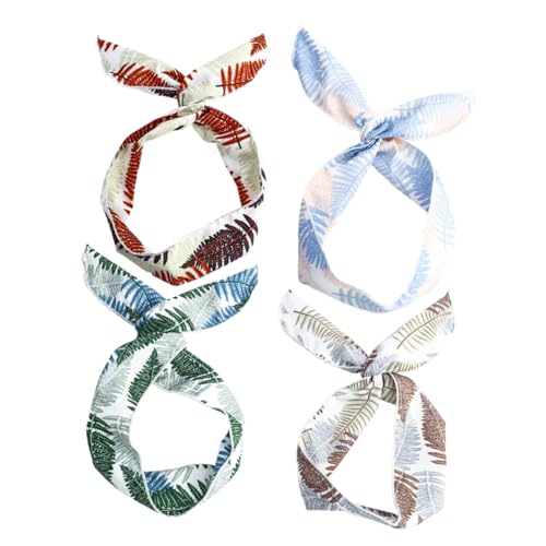 IMIKEYA 4 Stück Rabbit Ears Haarband Set Leichter Strapazierfähiger Haarschmuck mit Draht Elastisch und Schweißabsorbierend Geeignet für Sport Yoga Make Up und Zufällige Zufällige Farbe von IMIKEYA