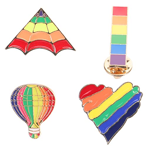 IMIKEYA 4 Stück Regenbogen Broschen Farbige Anstecker für Kleidung Rucksäcke und Hüte Langlebige Kreative Pins Hochwertiger Legierung für Besondere Anlässe und Alltägliche Outfits von IMIKEYA