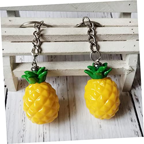 IMIKEYA 4 Stück Teiliges Ananas Schlüsselanhänger Kreativer Anhänger Gelb Modisches Accessoire für Tasche Auto und Hausschlüssel Langlebig und Vielseitig für und Alltag von IMIKEYA