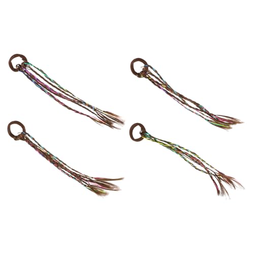IMIKEYA 4 Stück Teiliges Bunte Perücken Zöpfe Haarschmuck für Festivals und Partys Einfach Anzubringen Sicherem Flexiblem Material für Kreative Fotos und Spaß mit Freunden von IMIKEYA