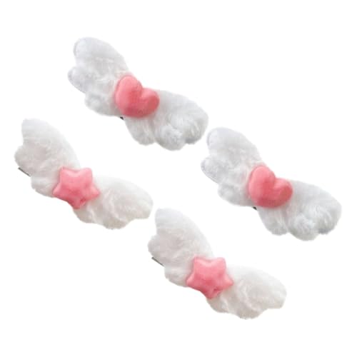 IMIKEYA 4 Stück Teiliges Engelsflügel Haarklammern Süß Sanft für Mädchen und Frauen Versatile Haarschmuck Styling Haarclips für Alltag und Party von IMIKEYA