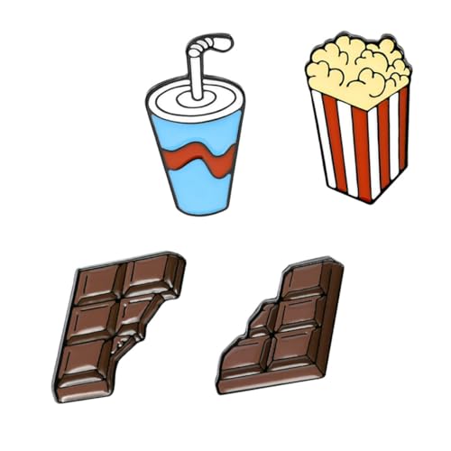 IMIKEYA 4 Stück Teiliges Kreative Legierungs Broschen Pin für Kleidung Taschen Rucksack DIY Schmuck mit Leuchtender Farbe und Besonderem Design Passend für Damen und Vielseitige von IMIKEYA