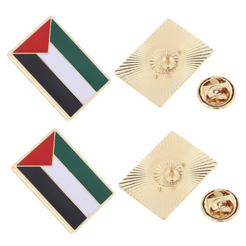 IMIKEYA 4stücke Metall-anstecknadel Mit Palästina-flagge Brosche Für Hüte Kleidung Und Rucksäcke Detaillierte Flaggenbrosche Stabile Metallnadel von IMIKEYA