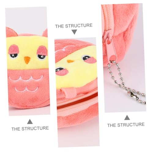 IMIKEYA 4 Stück Teiliges Plüsch Tier Münzportemonnaie mit Niedlichen Pandas Eule Frosch Weiche Robuste Geldbörsen für Damen und Mädchen für Karten Bargeld Alltag und Schule von IMIKEYA