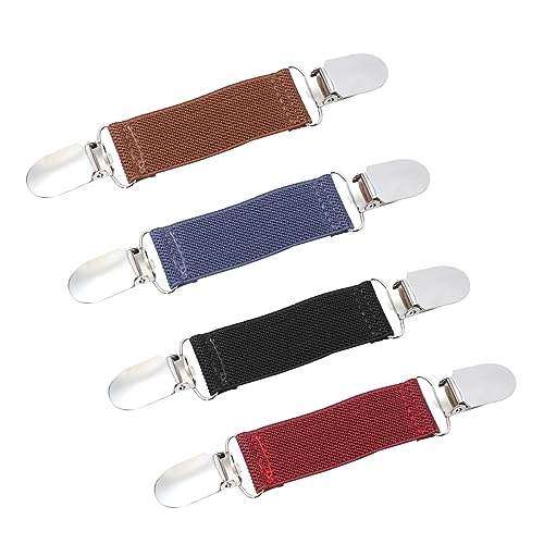 IMIKEYA 4 Stück Teiliges Pullover Clips Hochwertigem Material Broschen für Schals und Kleidung Rutschfeste und Robuste Clips Schwarz Weinrot und Braun für Verschiedene Anlässe von IMIKEYA