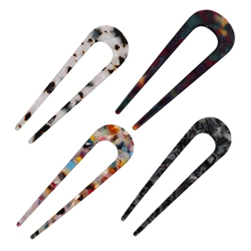 IMIKEYA 4stücke U-förmige Haarnadeln Für Damen Zarte Retro-haarspangen Elegante Kopfbedeckungen Aus Hochwertigem Material Schlichtes Design Für Verschiedene Frisuren Leicht Zu Befestigen u von IMIKEYA