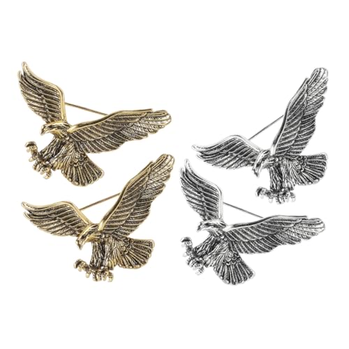 IMIKEYA 4 Stück Vintage Brosche Anstecknadeln für Kleidung Herren Retro Tier Pin für Anzug Hochzeit Hemden Cardigans Hüte Dekoration mit Symbolischem Design von IMIKEYA