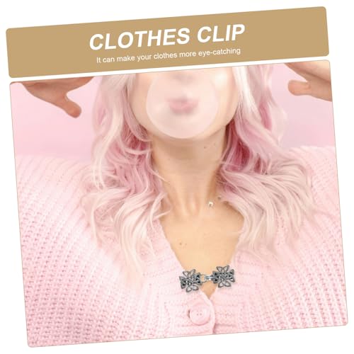 IMIKEYA 4 Stück Vintage Cardigan Clips Teiliges Retro Strickjackenhalter Broschen Damen Spange für Schal Hemd Kragen Sicherheitsnadeln Modeaccessoires für Pullover und Umhänge von IMIKEYA