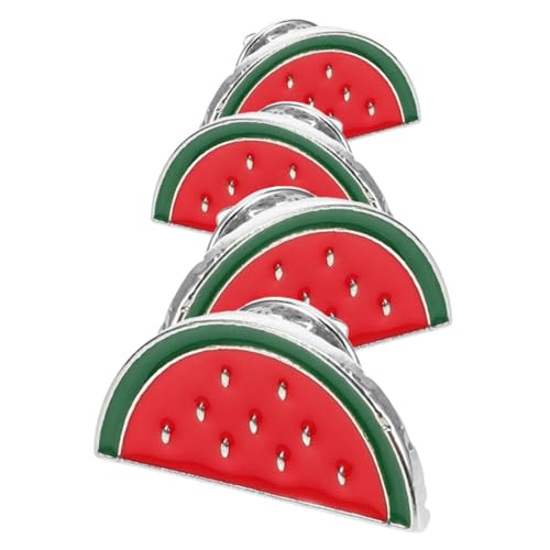 IMIKEYA 4 Stück Wassermelonen Brosche Teiliges Kreative Anstecknadel für Frauen Vielseitiges Zubehör für Kleidung Taschen und Hüte Fröhliches Cartoon Design Langlebig von IMIKEYA