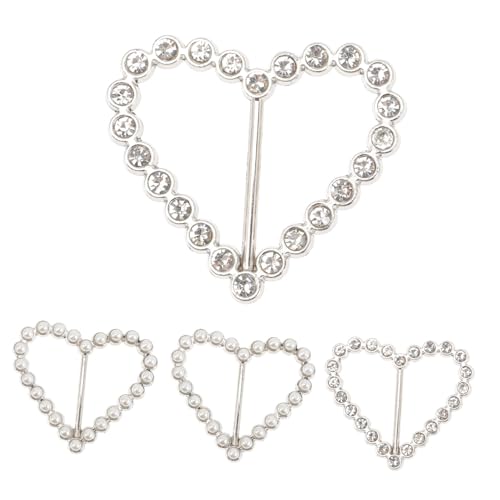 IMIKEYA 4 Stücke Herzform Schal Clips Seidenschal Halstuchverschluss Multifunktionale Schmuck für Kleidung Clips Praktischer Schalclip von IMIKEYA