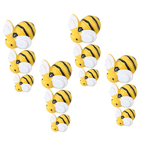 IMIKEYA 40 Stück Teiliges Kleine Bienen Umweltfreundlichem Harz Drei Niedliche DIY Bastelverzierung für Schlüsselanhänger Kränze Schmuck und Dekorationen von IMIKEYA