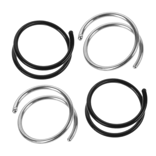 IMIKEYA 4Stücke Nasenringe Spirale Stahlfarben Eleganter Nasenschmuck für Damen und Sicher für Anlässe IMIKEYA 4Stücke Nasenringe Spirale Stahlfarben Eleganter Nasenschmuck für Damen und Sicher für Anlässe von IMIKEYA