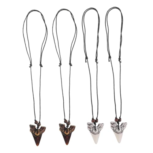 IMIKEYA 4Stücke Teiliges Haizahn für Surfer Robuste Halskette Strapazierfähigen Materialien Trendiges Schmuckstück für Strandliebhaber und Modebewusste IMIKEYA 4Stücke Teiliges Haizahn für Surfer Robuste Halskette Strapazierfähigen Materialien Trendiges Schmuckstück für Strandliebhaber und Modebewusste von IMIKEYA