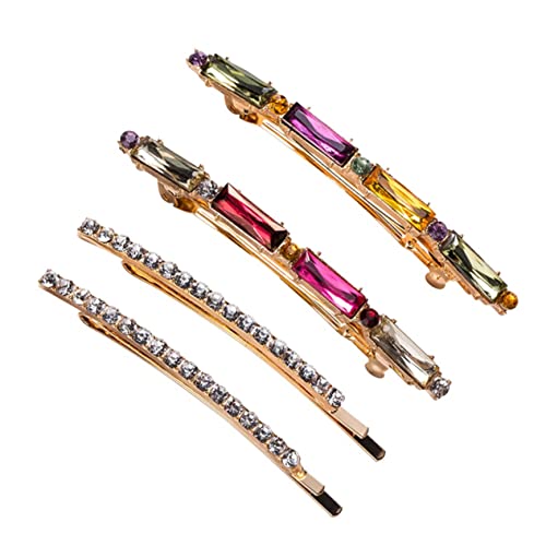 IMIKEYA 4stücke Metall Haarspangen Mit Glitzer-design Für Frauen Unterschiedliche Formen Und Farben Leicht Zu Öffnen Schließen Für Büro Elegante Kleidung Und Alltag von IMIKEYA