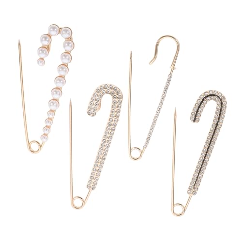 IMIKEYA 4stücke Sicherheitsnadeln Mit Perlen Und Strass Für Kleidung Röcke Und Strickjacken Dekorative Broschennadeln Zum Befestigen Mit Verschiedenen Designs von IMIKEYA