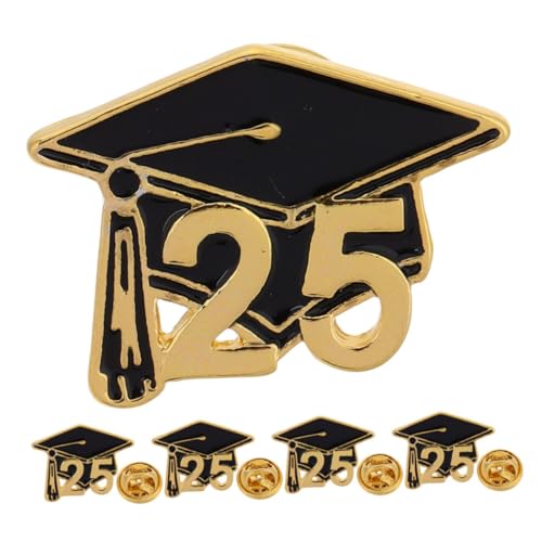 IMIKEYA 5 Stücke Abschluss Hut Brosche Pin 2025 Graduation Souvenir Abzeichen Für Abschlussfeier Metall Anstecknadel Für Rucksack Und Kleidung Stilvolle Brosche Mit Doktorhut Zubehör von IMIKEYA