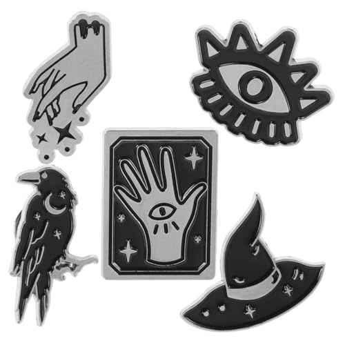 IMIKEYA 5 Stück Kreative Metallbroschen für Damen Stilvolle Anstecknadeln mit Magierhut Design Langlebige Legierungs Broschen für Kleidung Pullover Stola und Kleidungsdekoration von IMIKEYA