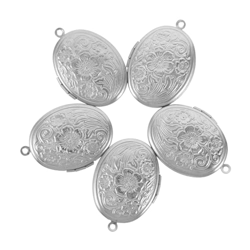 IMIKEYA 5 Stück Retro Anhänger Fotorahmen Charm Medaillon Anhänger Charm Halskette Bild Medaillon Fotohalter Edelstahl Silber IMIKEYA 5 Stück Retro Anhänger Fotorahmen Charm Medaillon Anhänger Charm Halskette Bild Medaillon Fotohalter Edelstahl Silber von IMIKEYA