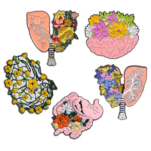 IMIKEYA 5stücke Organ Anatomie Brosche Nadel Kleidung Dekoration Metall Broschen Für Damen Herren Tasche Rucksack Schal Anzug Accessoire Schmuck von IMIKEYA