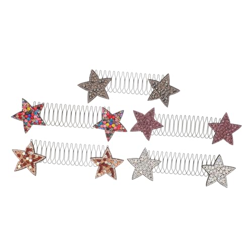IMIKEYA 5 Stück Teiliges Haarschmuck Set mit Strass und Sternen für Frauen Unsichtbare Haarpins für Hochsteckfrisuren für Besondere Anlässe und Alltag Silber Champagner Schwarz von IMIKEYA