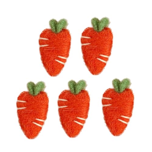 IMIKEYA 5 Stück Teiliges Karotten Broschen Filz Niedliche Anstecknadeln für Mädchen Vielseitige Kleidungskorsage Orangefarbene Broschen zur Dekoration von Kleidern Taschen und von IMIKEYA