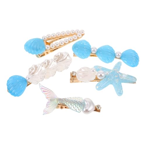 IMIKEYA 5 Stück Teiliges Muschel Stern-haarclip- Metallische Haarklammern für Frauen Minimalistisches Design Sicherer Halt Sommerliches Strand-accessoire für Vielseitige Frisuren von IMIKEYA