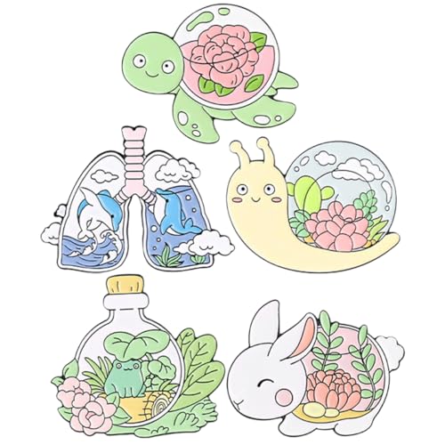 IMIKEYA 5stücke Schnecken Brosche Pin Tier Brosche Clip Blume Für Frauen Teens Mädchen Junge Mädchen Mit Nadeln Für Kleidung Jacken Taschen Rucksäcke Hüte von IMIKEYA