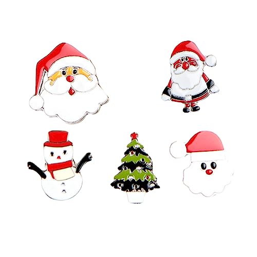 IMIKEYA 5 Stück Weihnachtsbrosche Cartoon Weihnachtsanstecker Liebevolle Designs für Kleidung Hochwertige Materialien als und Dekoration von IMIKEYA